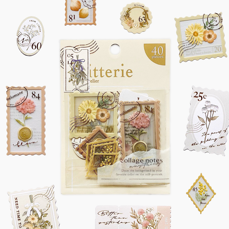 Q-Lia Kitterie Mon Atelier Stickers - Yellow – Kawaii Stationerys